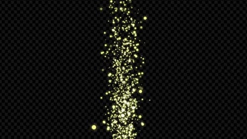 Abstract Luminous Particles Flowing Upward and Spreading