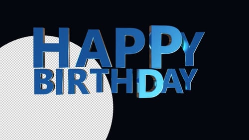 Happy Birthday Transparent Background Animation