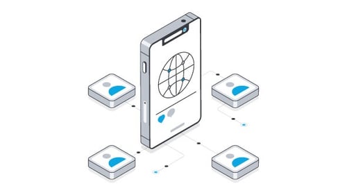 Social Networking Isometric Animation Alpha Channel