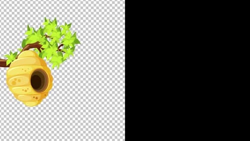 Beehive Animation Alpha Channel 1080p