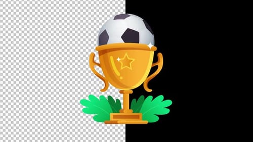 Fußballpokal-Animation 1080p