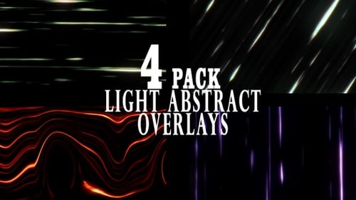 4 Pack Abstract Light Overlays