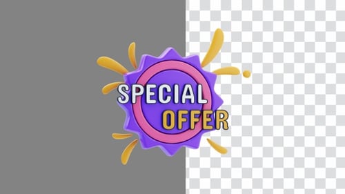 Special Offer 3d animation | Alpha Channel
