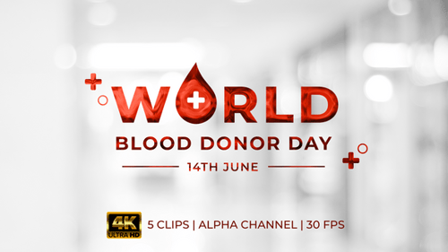 World Blood Donor Day Animated Title Reveal
