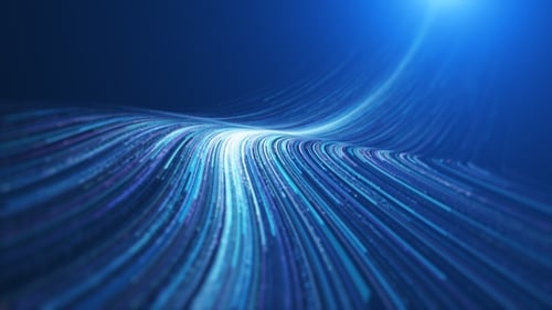 Dynamic Blue Light Stream Reveal Animation