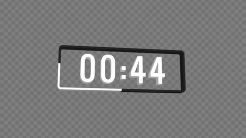 Countdown 1 Minuten Alpha
