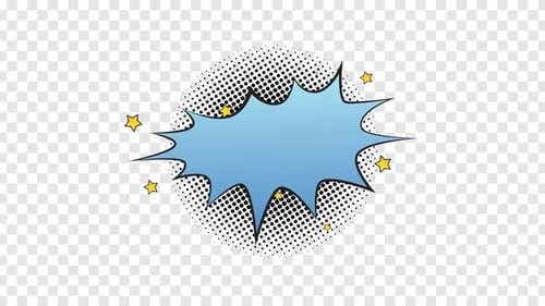 Retro Comic Pop Art Speech Bubble Title Reveal Animation