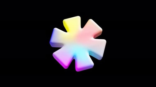Soft Gradient Rotating Abstract 3D Shape