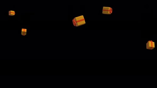 Falling Present Boxes Animation for Festive Occasions