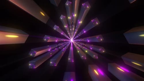4K-farbige Blinklichter blockieren Tunnel