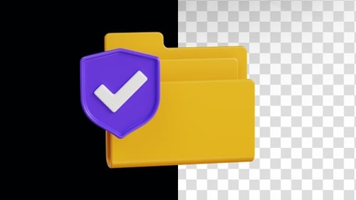 Animação 3D do Folder Shield