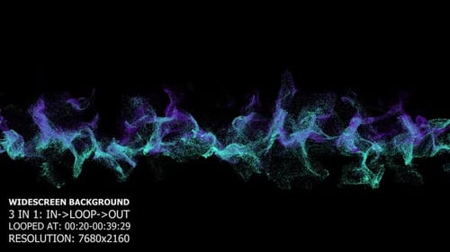 Neon Particles Vortex Widescreen Background