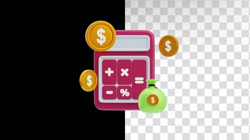 Animação 3D da contabilidade financeira