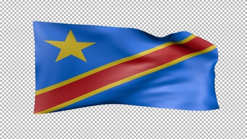 Democratic Republic of Congo Flag Waving Animation