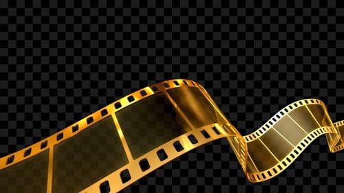 Golden Cinematic Film Strip Animated Transitions Pack