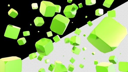 Cube Transparent Background Loop V2