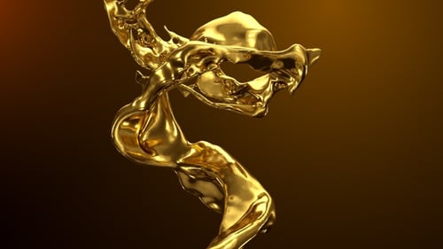 Schwimmendes Liquid Gold Splash With Flow