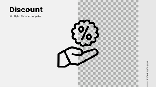 Minimalist Animated Discount Percentage Icon