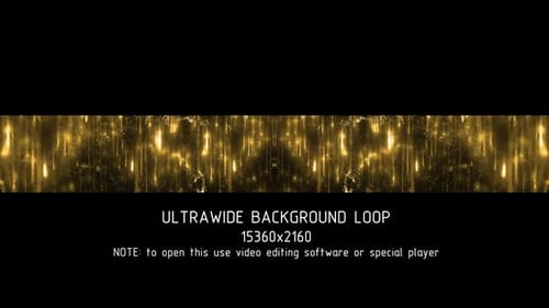 Ultrabreiter Hintergrund mit goldenen Partikeln