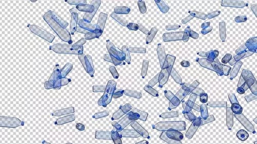 Flying 3d Plastic Bottle