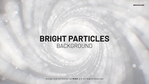Elegant White Abstract Particles Swirl Loop Background