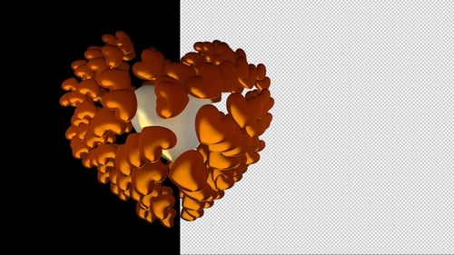 A Heart Made Of Hearts With Transparent Background