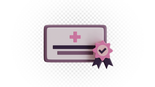 3D Illustration of Medical Syringe with Pink Vaccine Droplet