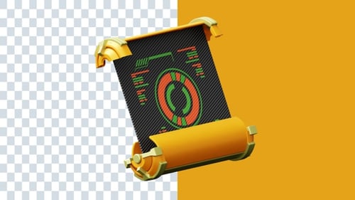 Quest Scroll 3D Animations | Alpha Channel