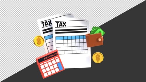 3D Tax Payment | Alpha Channel