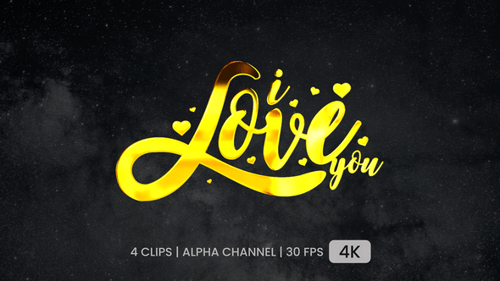 I Love You Text Animation