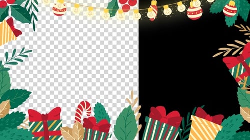 Christmas Animated Transparent Frame
