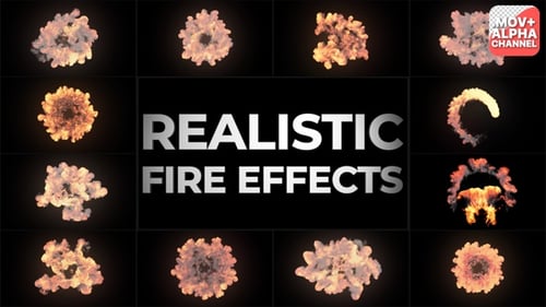 Realistic Fire and Smoke Explosion Pack for Transitions and Reveals