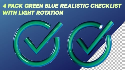 3D Glossy Checkmark Icon Animation for Confirmations and Approvals