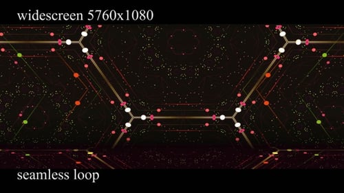 5K Widescreen Looped Background with Transformation, Particles and Lines