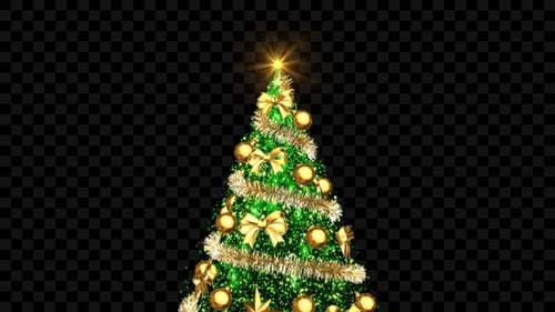 Weihnachtsbaum mit grünen Partikeln