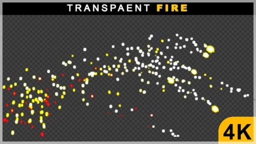 Einfache Animation von Diwali Cracker Fire Blast in One Direction auf transparentem Hintergrund