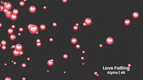 Liebe Emoji Falling Alpha