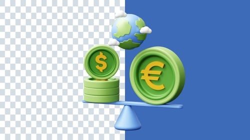 Global Economy Balance 3D Animations | Alpha Channel