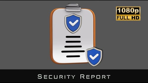 Animated 3D Clipboard with Security Shield and Checkmark Icon