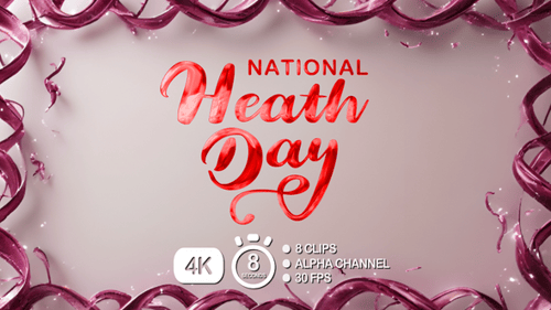 National Heath Day Text Animation