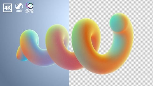 Gradient Blend Shapes on Seamless Loop in 4K