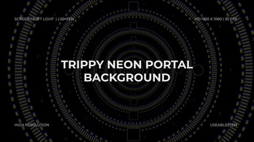 Abstract Neon Geometric Tunnel Background Loop