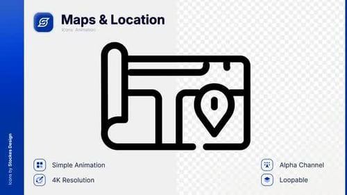 Animated Map Location Pin Icon