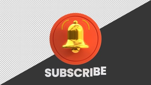 3D Subscribe Button | Alpha Channel