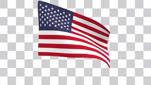 Waving Usa Flag Looped