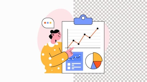 Business Report Animation Alpha Channel