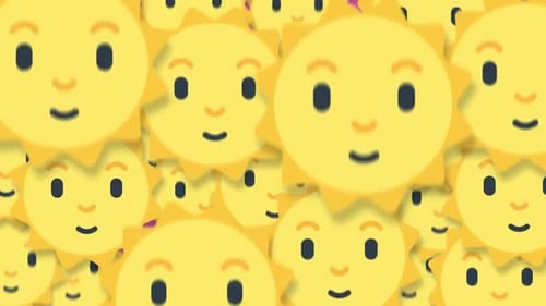 Emojii Sun With Face Transition | UHD | 60fps