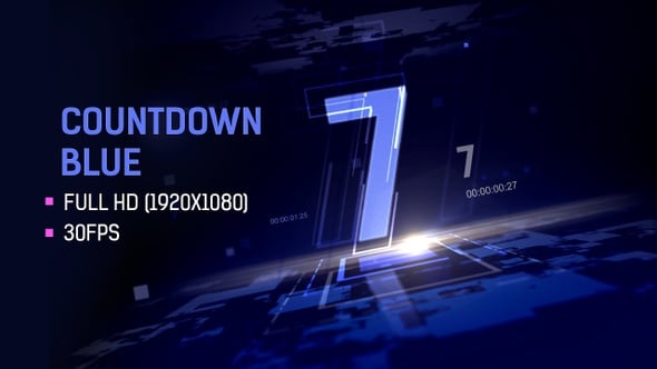 Futuristic Digital Glitch Countdown Opener, Backgrounds Motion Graphics ...