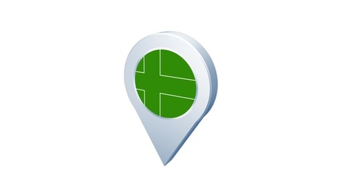 3D Rotating Location Pin Map Marker Animation