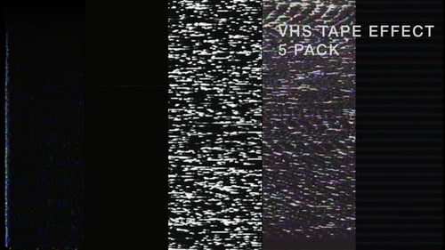 Retro VHS Cassette Recorder Overlays - Pack of 5